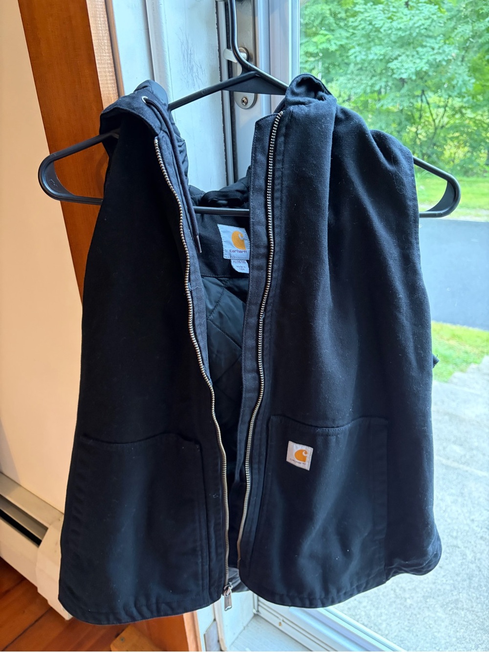Carhartt women Black Hooded Quilted-Lined Vest